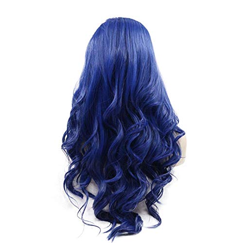 Perruque longue bouclée bleue solution rapide pour changer de coiffure sans teinture
