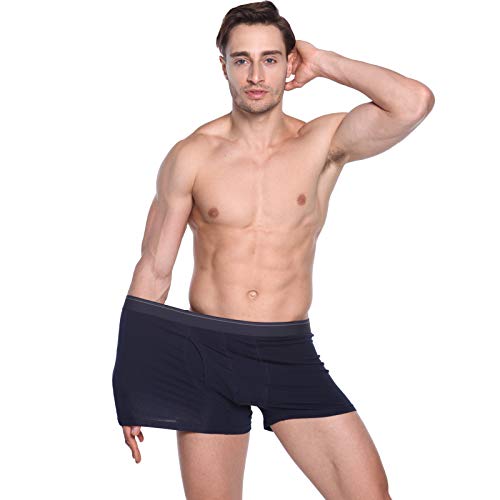 ANUFER Mens 3 Pack Cotton Stretch Boxer Shorts Underwear - S to 5XL - Open Fly/No Fly3
