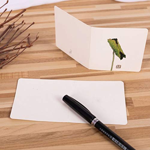 KESYOO 80Pcs Cartões Estilo Chinês Plantas Imprimem Cartões de Desejos Cartões Dobráveis ??Clássicos