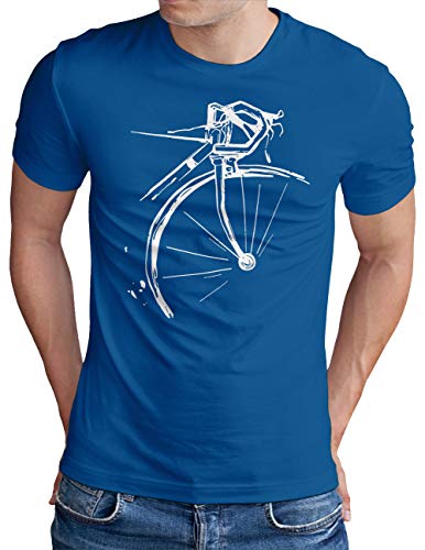 T-shirt de cyclisme homme bleu vintage OM3 du S au 4XL