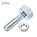 HARFINGTON 2pcs Spring Plunger M6x1 Thread Size Pin Dia. 3mm Retractable Quick Release Pins Carbon Steel Lock Out Type Index Plunger for Industrial Equipment
