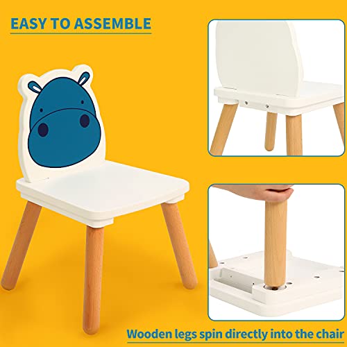 Meeden Kids Wood Table Chair Set, Children Craft Table With 4 Chairs, Ideal For Arts & Crafts, Preschool, Snack Time, Homeschooling, Homework, Bedroom, Playroom For Toddlers Boys & Girls #TOP3
