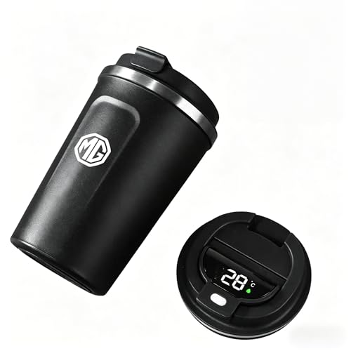 WBQZMXF Taza de Viaje Reutilizable, Taza de café Aislante con Tapa a Prueba de Fugas, Taza de café Reutilizable de Doble Pared, Termo de Acero Inoxidable para MG Comet EV/ES5,A
