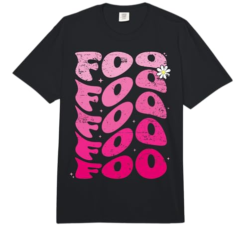 Foo First Name I Love Foo Girl Groovy 80's Vintage Comfort Colors Adult Heavyweight T-Shirt