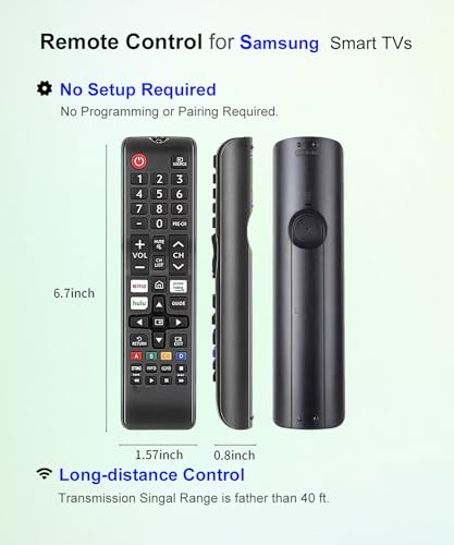 Télécommande de remplacement Samsung sans programmation requise pour série RU - 2