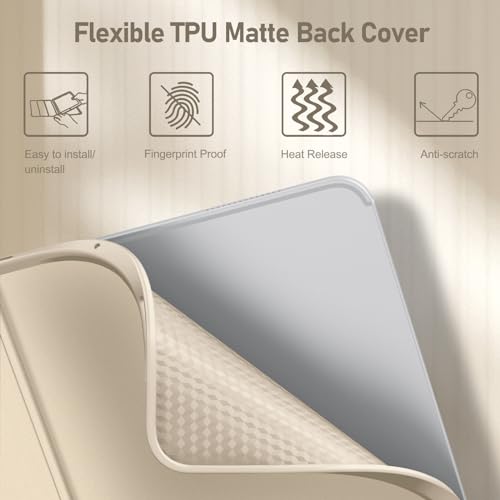 Image of FINTIE Keyboard Case for iPad Pro 11-inch (M5) 2025 / (M4) 2024 - Protective Soft TPU Back Stand Cover with Pencil Holder, Magnetically Detachable Wireless Bluetooth Keyboard, Starlight