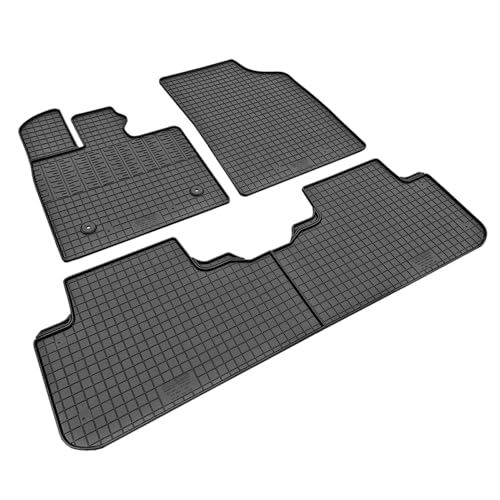 Tapis de caoutchouc pour BYD Seal U 2024 avec 4 pièces noires et points de fixage - 2