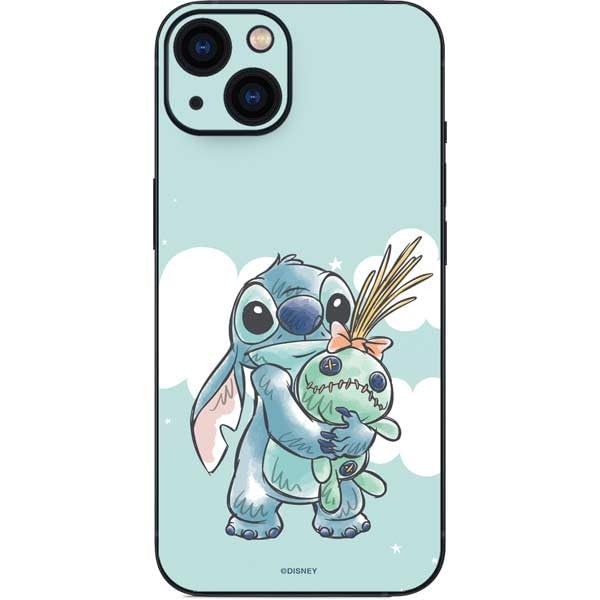 Skinit Decal Phone Skin Compatible with iPhone 13 - Officially Licensed Disney Lilo and Stitch Stitch and Scrump Design