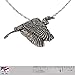 Blue Heron Flying Pendant, Pewter, B072PEN, 1.8 Inches, 100% Handmade in the USA, Bird, Realistic, Metal, Necklace, Charm, Over 3100 Unique Designs.
