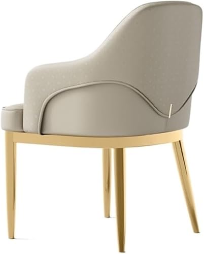 Sillas de comedor, sillas de comedor modernas de cuero sintético de mediados de siglo, marco de metal para espacios pequeños, sillas para comedor