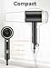 Hair Dryer, 150000RPM Ionic Blow Dryer - Fast Drying, Low Noise, Foldable Portable with Diffuser and Nozzle, Compact Mini for Women and Men, Home and Travel 01