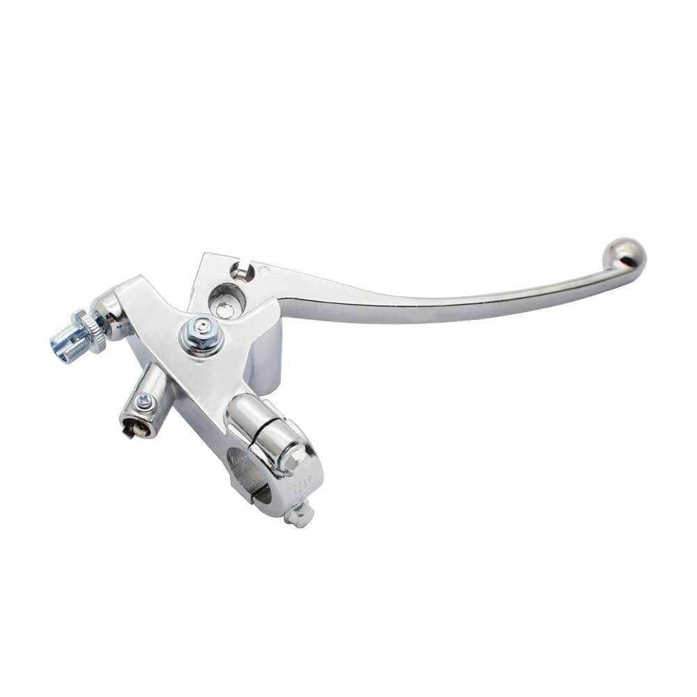 Levier frein moto 22mm argent en aluminium avec maître-cylindre hydraulique universel M10