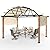 HAPPATIO 10' X 13' Outdoor Pergola with Sling Retractable Pergola Canopy, Wood-Like Aluminum Patio Pergola Shade for Patio, Backyard, Garden,Poolside