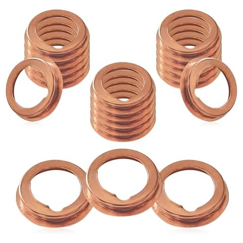 20Pcs Oil Drain Plug Gasket, Copper Crush Washer Compatible with Nissan/Infiniti G35 G37 Nissan - Rogue Sentra Xterra Altima Frontier Armada Jukes 350Z OEM 11026-JA00A Cover