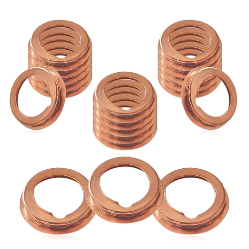 20Pcs Oil Drain Plug Gasket, Copper Crush Washer Compatible with Nissan/Infiniti G35 G37 Nissan - Rogue Sentra Xterra Altima Frontier Armada Jukes 350Z OEM 11026-JA00A
