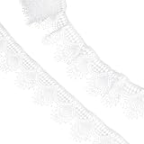 PH PandaHall 6.8m Weiß Muschelförmige Spitze Besatz Spitze für Nähen 63mm