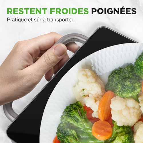 Plaque électrique 57x17 cm avec surface en verre pour garde-aliments - 6