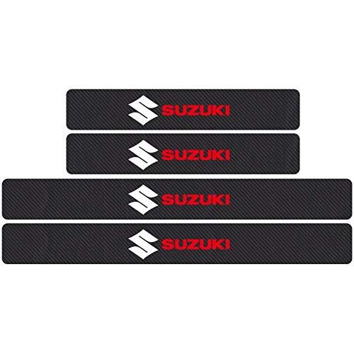 KaaHego 4PCS Car Sticker Universal Anti-Scratch Door Sill Car Decal Car Sticker Decal All Cars_White/Red