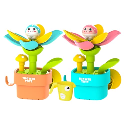 Jouets de bain pour de 1 à 3 ans ensemble de fleurs interactif contre la peur de l'eau de bébé
