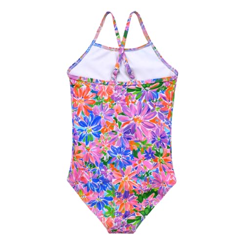 Image of Girls One-Piece Swimsuit with Adjustable Straps, Quick-Dry Design, Perfect for Pool, Beach, Surfing, Ages 2-12