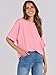 ANRABESS Womens Tops Oversized T Shirts Short Sleeve Crewneck Summer Casual Loose Basic Tee Shirt 2025 Trendy Fashion Clothes Pink Large