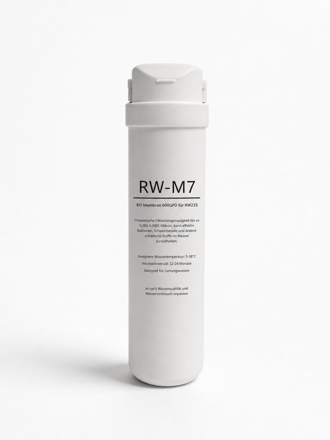 VIESTA® RW-M7 Membrana RO Original para RW235 Filtro Agua Ósmosis Inversa | Etapa 2 | Clase 600GPD | 2.271 L/día | 0,0001 µm | Cambio Sin Herramientas | 12–36 Meses