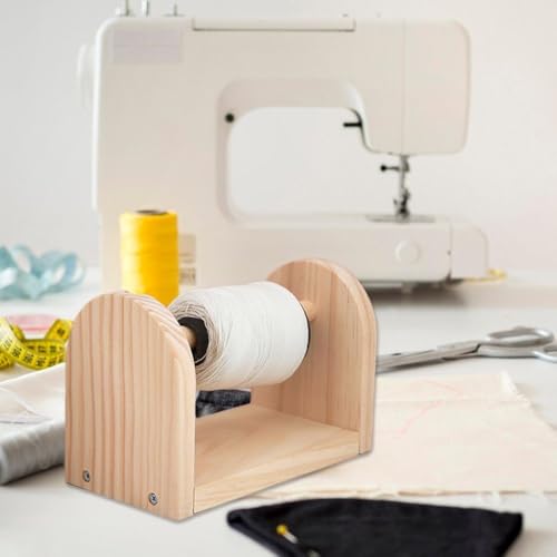 Support de de crochet haut de gamme et dévidoir à ruban en bois - 5