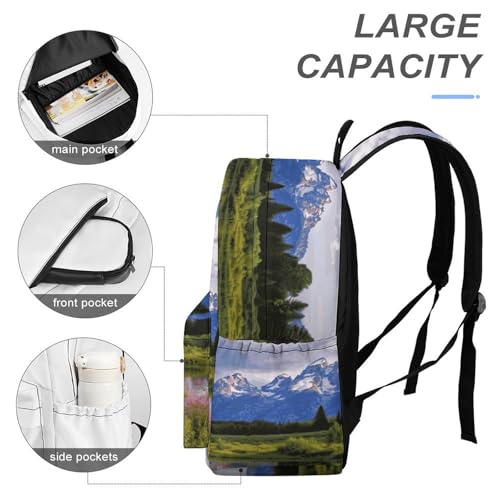 Grand Teton National Park Printed Backpack Water-Resistant Pack Stylish Bag Lightweight Travel Backpack4