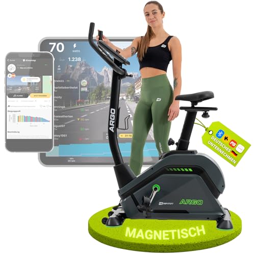 Hop-Sport Ergometer HS-120H Argo – Heimtrainer Fahrrad mit Bluetooth & App Steuerung, 12 Trainingsprogramme, wattgesteuert – Heimtrainer mit leiser 10 kg Schwungmasse, 32 Bremsstufen Hop-Sport Ergometer HS-120H Argo – Heimtrainer Fahrrad mit Bluetooth & App Steuerung, 12 Trainingsprogramme, wattgesteuert – Heimtrainer mit leiser 10 kg Schwungmasse, 32 Bremsstufen
