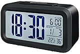 BRESSER MyTime - Reloj Despertador con Pantalla LCD, Color Negro (Importado)