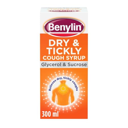 Benylin Dry & Tickly Cough Syrup - Targeted Relief for Your Cough - Cough Medicine for Adults & Children - 300 ml