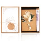 Geldgeschenke Geburtstag, Geldgeschenk Verpackung für Frauen, Geschenkbox Geburtstag, Geschenkverpackung, mit Trockenblumen, Reagenzglas, Grußkarten, Geburtstagsgeschenk aus Holz