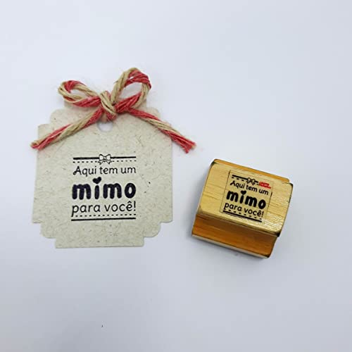 Carimbos - Trio Tags - Três carimbos 2,5x2,5cm