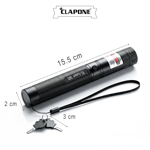 Image of CLAPONE USB Rechargeable Green Laser Pointer Pen, Long Range Bright Green Laser Light for Presentations, Stargazing, Hiking, Outdoor Activities and Interactive Pet Play