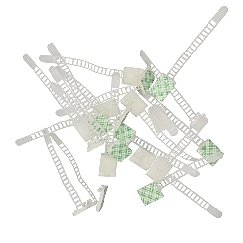 Cable Nylon Ties,Cable Classification Organizer Ties,Desktop Wire Self Adhesive Ties,20 Pieces White Cable Ties #TOP4