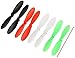 YCJK Braccio Servo Drone Parti di Ricambio for elica da Drone 4/8/20 / 24pcs elica compatibili con hubsan X4 H107C H107D H107L Accessori for elica Quadcopter (Colore: 4Colors 8pcs) Forte e Durevole