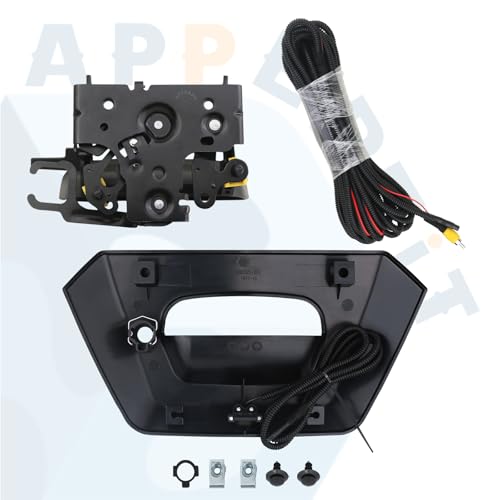 Image of APPERFiT Backup Camera with Tailgate Handle & Bezel Trim 15094722 93440179 Compatible with Chevrolet Chevy Avalanche 1500 2500 2002 2003 2004 2005 2006 Tail Gate Reverse Back Up Camera