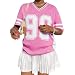CHAIRAY Jersey Tops for Women Oversized Graphic Tees V Neck Half Sleeve Shirts Cute Streetwear T Shirt Football Jerseys
