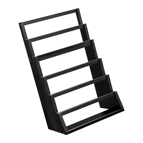 Support de cartes de visite en bois à 6 fentes pour trier vos mémos de bureau