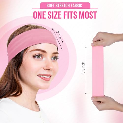 Image of Workout Headbands Non Slip Headband Sport Headbands Sweatbands Elastic Sport Hair Bands for Sports Travel Indoor Fitness Gym