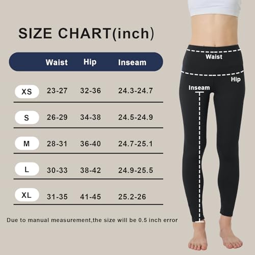 VanKee High Waisted Leggings for Women Buttery Soft Pants Opaque Yoga Tights Tummy Control Slim Leggings Stretchy Gym Trousers Women Sports Pants for Running Fitness Workout(Black,L) - Image 5