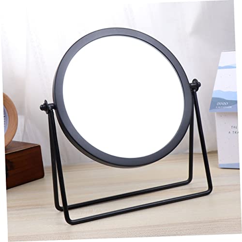 Espejo de maquillaje redondo negro FRCOLOR de escritorio miniatura 3
