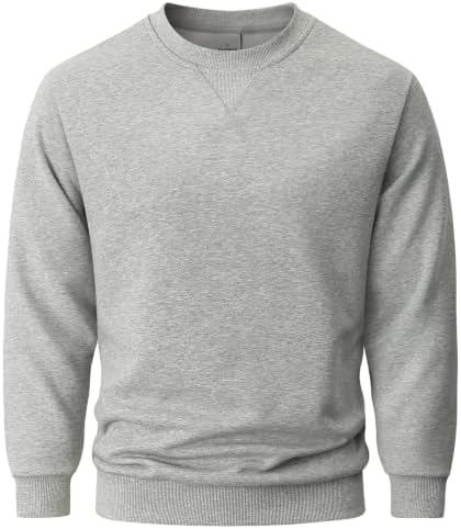 BasicNote Herren Pullover Rundhals, 320g mittelschwerer Baumwollmix Sweatshirt, unifarben, weich & formstabil, Freizeit & Alltag,