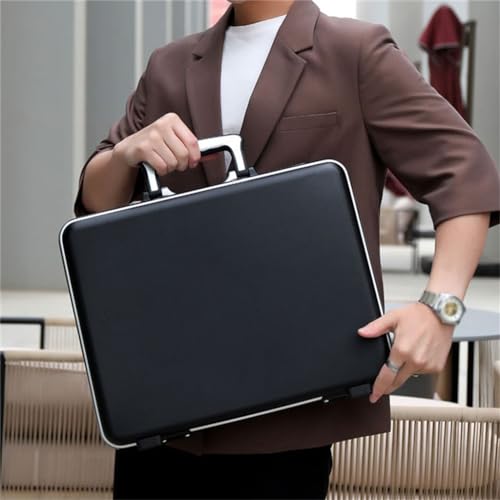 HBJWOV Portable Briefcase Aluminum Frame PC Camera Bag Handheld Password Box Handheld Suitcase Briefcase(Gray)2