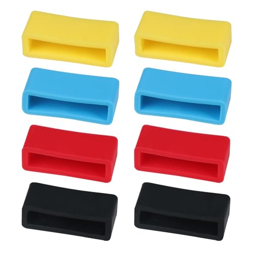 DHSBGWSX 8 Piezas Bucles Para Correa de Reloj, Hebilla de Silicona y Soporte Para Piezas de Repuesto