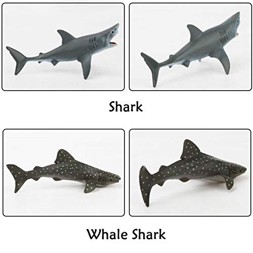 12pcs Oceaan Dieren Plastic Speelgoed Walvissen Dolfijnen Haai Speelgoed Educatief Badspeelgoed Cadeau Voor Kind - Image 3