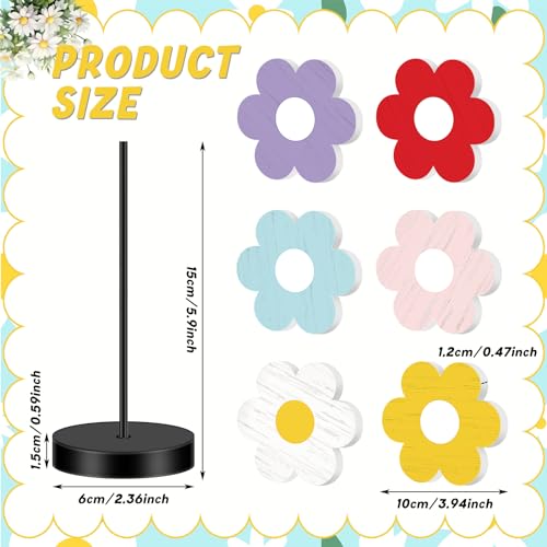 Geetery-6-Pcs-Spring-Flower-Wood-Table-Sign-Freestanding-Flower-Tabletop-Farmhouse-Centerpiece-for-Tables-Party-Favors-Rustic-Wood-Decors-for-Home-Tiered-Tray-Decor Geetery 6 Pcs Spring Flower Wood Table Sign Freestanding Flower Tabletop Farmhouse Centerpiece for Tables Party Favors Rustic Wood Decors for Home Tiered Tray Decor