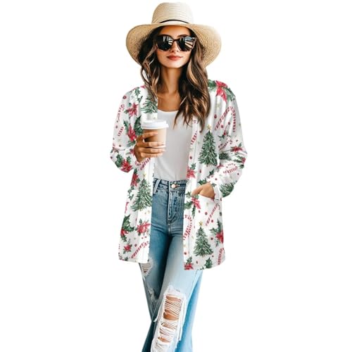 Image of Cardigan for Women Long Sweater Open Front Sweaters Fashion Lightweight Cardigans with Pockets