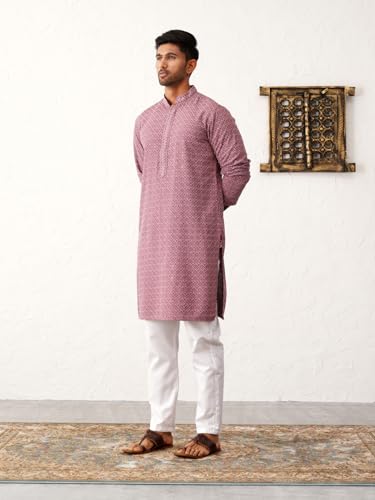 Image of Jompers Rayon Men's Embroidered And Sequence Kurta Pyjama Sets.