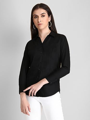 Image of CINDERS Women's Stylish Cotton Regular Fit Extra Comfortable Full Sleeve Casual Formal Shirt